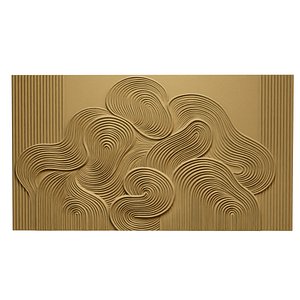 Modern Abstract Wavy Relief Wall Decor Set STL Mural CNC 408