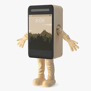 3D model Golden IPhone Costume Character A-pose