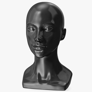 Black Woman Mannequin Head model