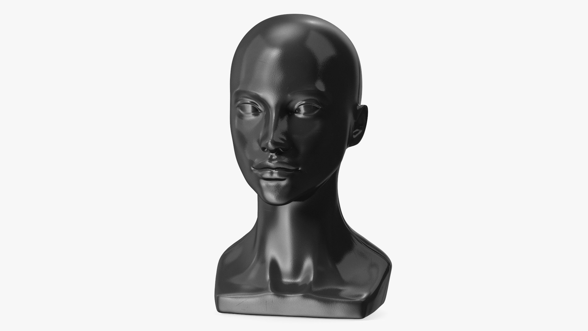 Black Woman Mannequin Head 3D model preview