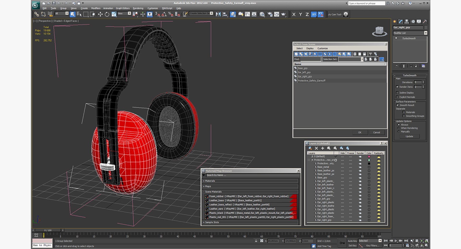 Protective Safety Earmuff 3D Model - TurboSquid 1246483