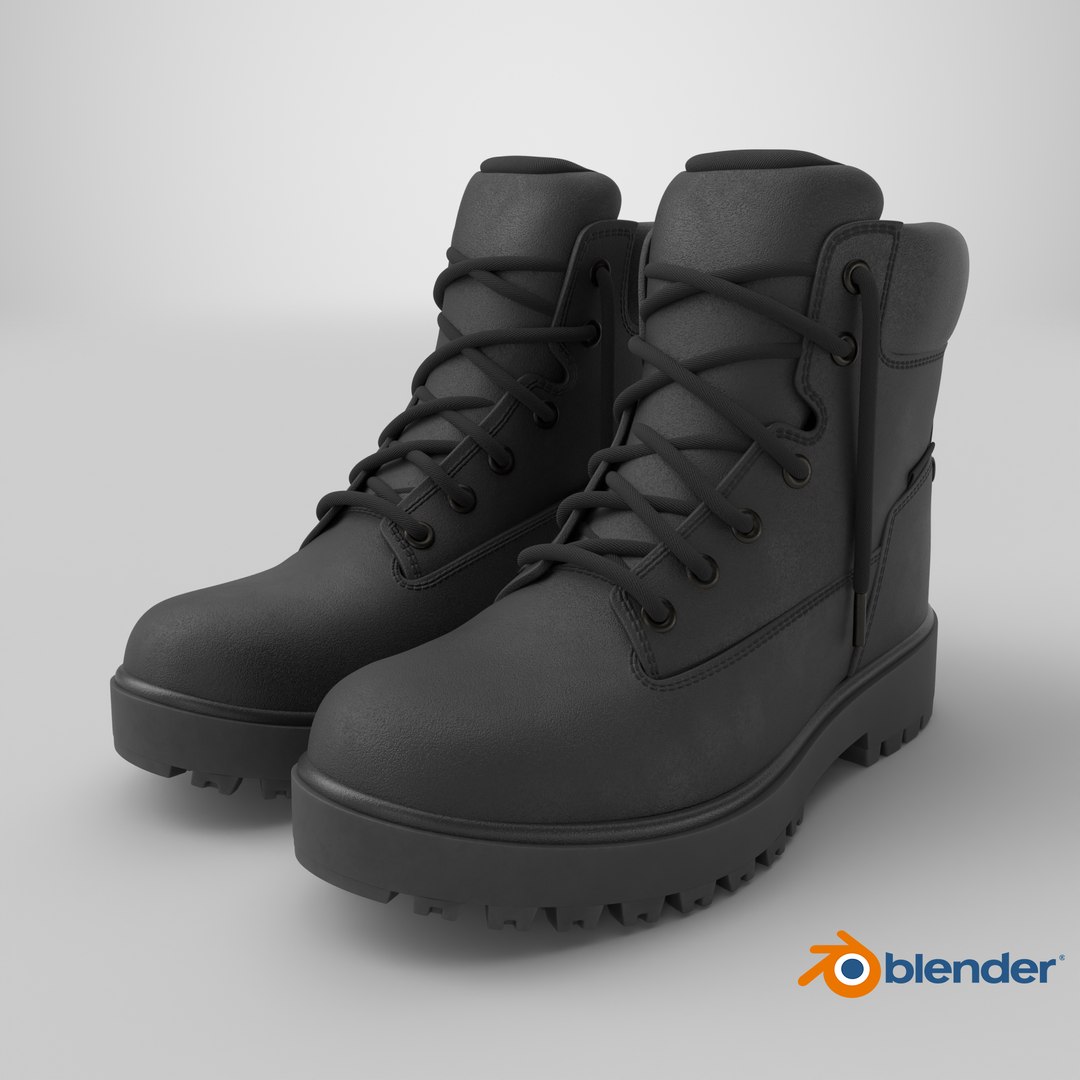 3D Leather Boots - TurboSquid 2374782