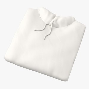 3D male standard hoodie folded