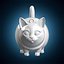 Llavero de gato adorable (modelo para impresión 3D)