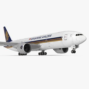Boeing 777-200 Singapore Airlines 3D Model