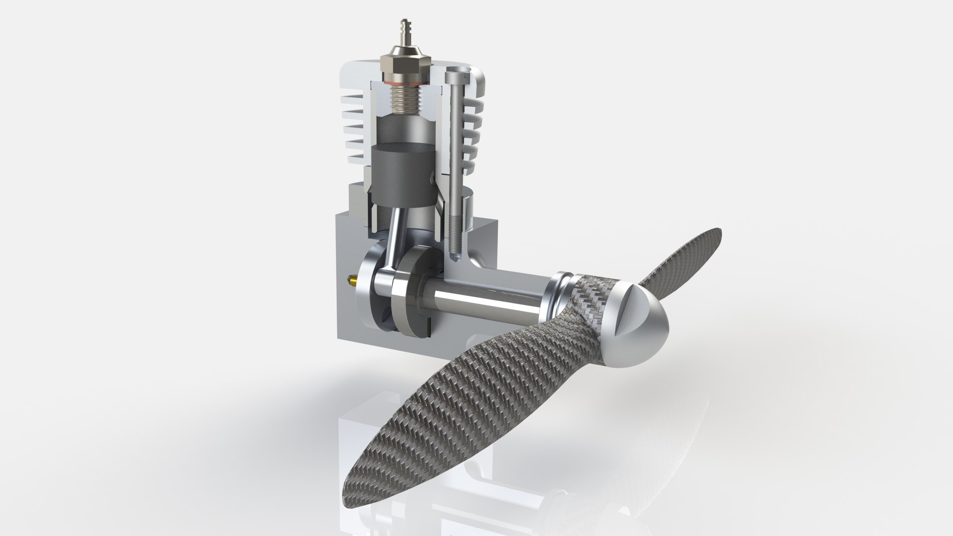 3D Bar Humbug RC Engine High Detail SolidWorks 3D Model Model ...