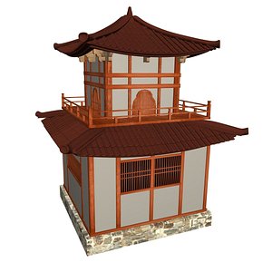 3d model traditional chinese temple