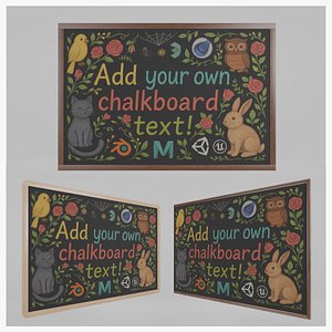 Classic Wall-Mounted Rectangular Blackboard Set