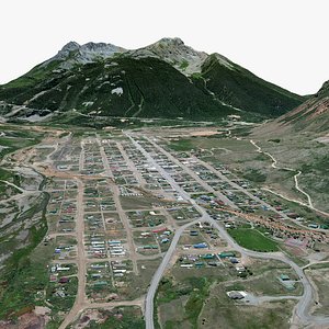 3D Silverton City San Juan County State of Colorado United States model
