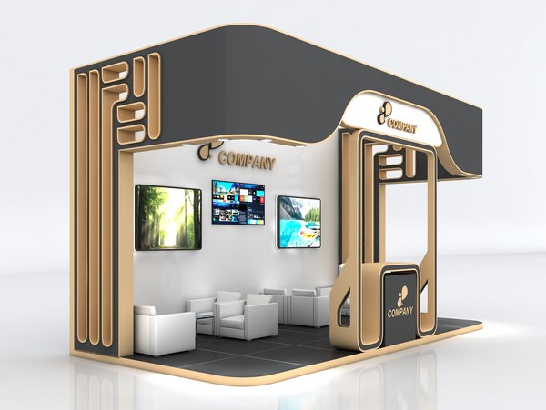 Booth exhibit stand 3D model - TurboSquid 1629876