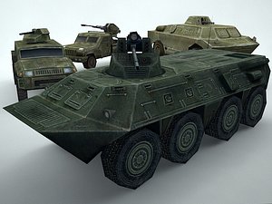 3D military vehicles pack
