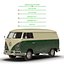 volkswagen type 2 rigged 3d model