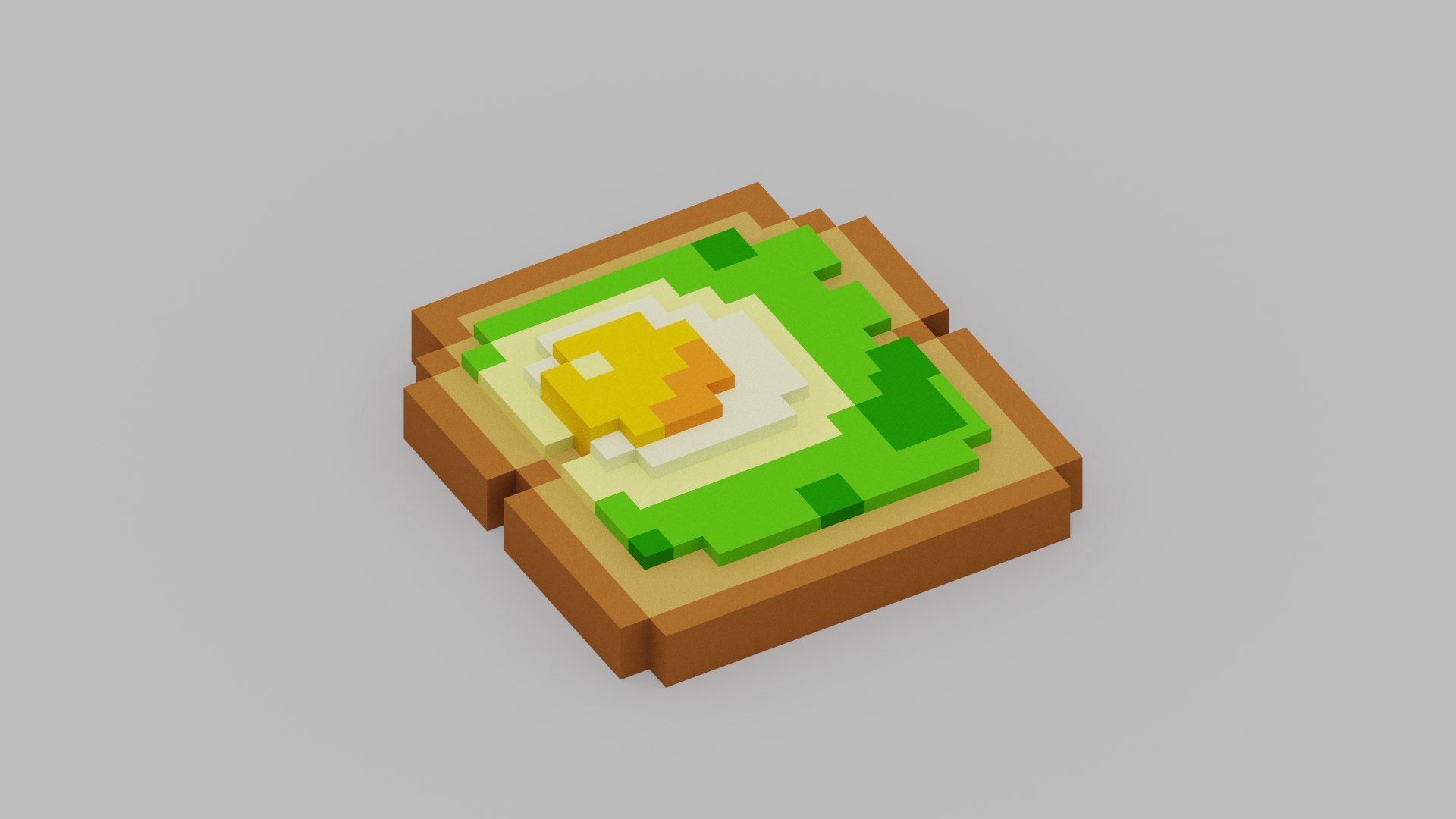 Voxel Avocado Toast model https://p.turbosquid.com/ts-thumb/y2/Y364NG/1e/spin202205302333130010/png/1653944139/1920x1080/fit_q87/69f97f663840faaf371b3de68443a1246ae9367c/spin202205302333130010.jpg