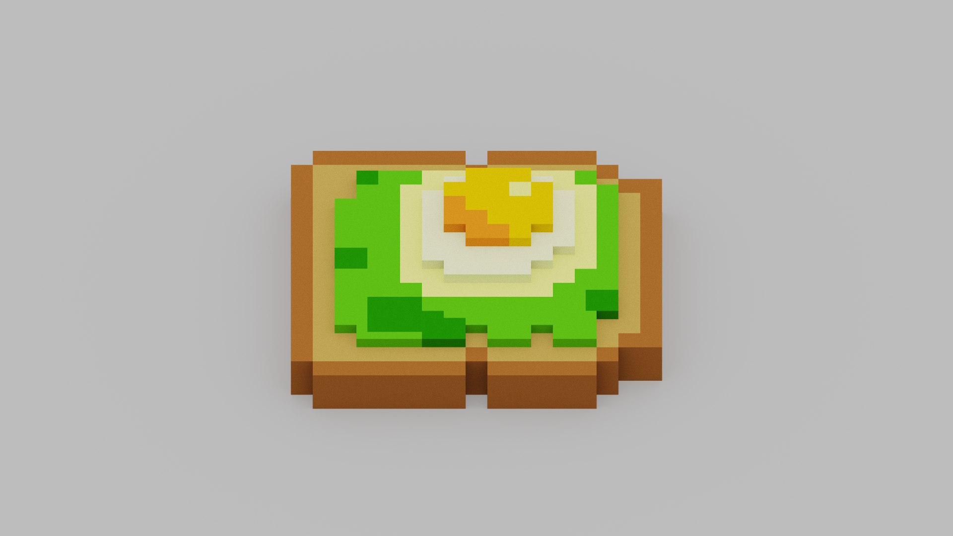 Voxel Avocado Toast model https://p.turbosquid.com/ts-thumb/y2/Y364NG/T0/spin202205302333130002/png/1653944139/1920x1080/fit_q87/2b998513b566aa234ca67178dd89c8890e577e92/spin202205302333130002.jpg