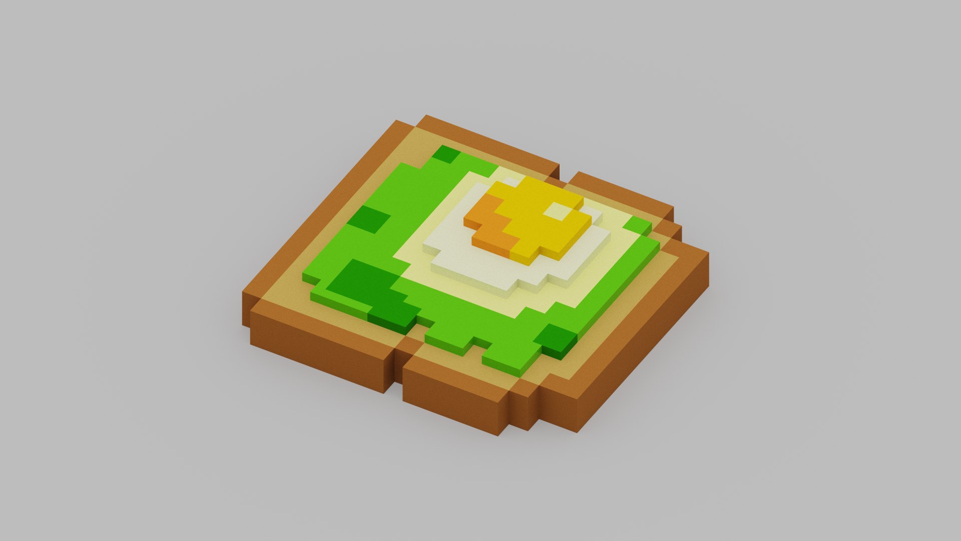 Voxel Avocado Toast model https://p.turbosquid.com/ts-thumb/y2/Y364NG/ii/spin202205302333130003/png/1653944100/1920x1080/fit_q87/c73e4738c56018fd0b4cc075373d3850a169b5ec/spin202205302333130003.jpg
