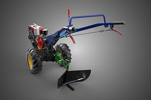 3D model DITCHING PLOW MIDDLE SINGLE BUSTER FURROW POINT PLOUGH TRACTOR