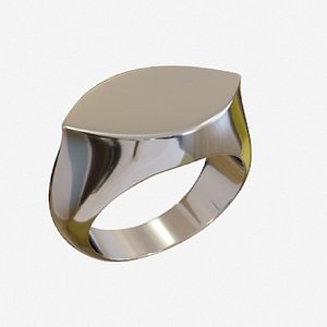 3D Solid Landscape Marquise Ring Blender model