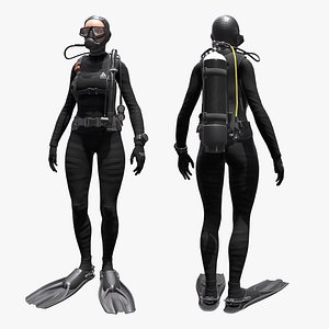 Scuba Diver Female - Diving Suit