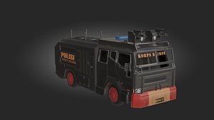 Polisi Indonesian Truck Low Poly