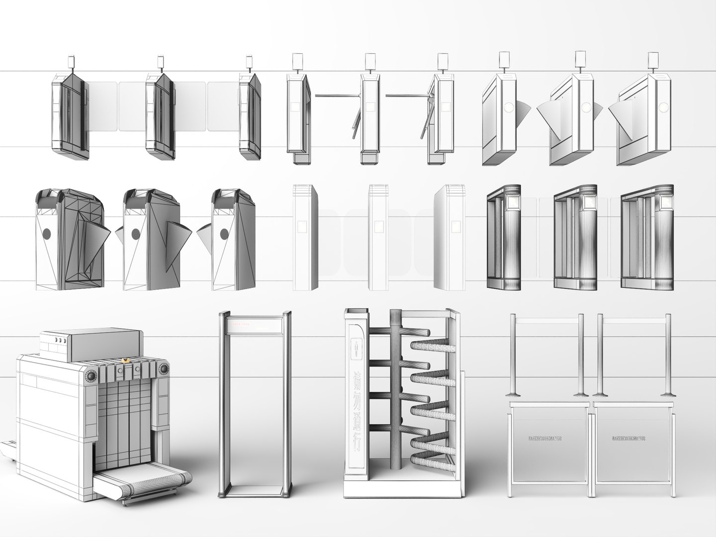 3D Turnstile Security Gate X Ray Scanner Equipment Model Pack model https://p.turbosquid.com/ts-thumb/y2/eoUWhd/JJ/110/jpg/1785653116/1920x1080/fit_q87/f87b53c8820ad1fffe49c965da341e307847ec5f/110.jpg