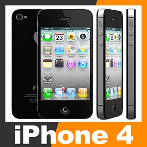 3d apple iphone 4 smartphone