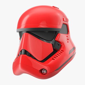 stormtrooper helmet red 3D model