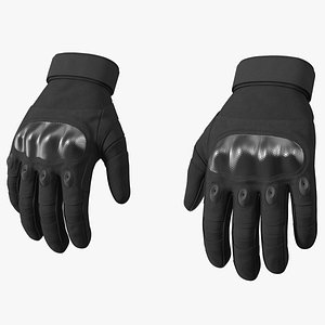 Protective Gloves Black Fur