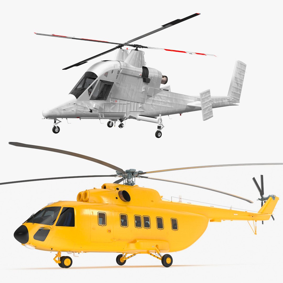 Transport Cargo Helicopters Collection 3D model preview