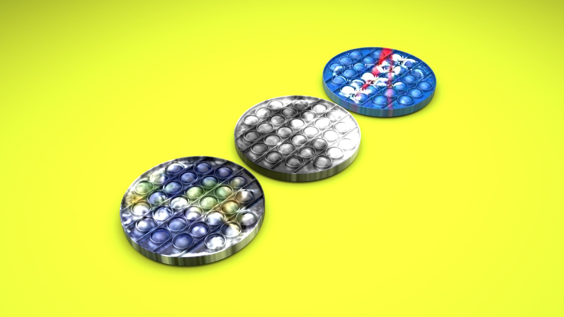 3D Space Pop It Fidget Toys Set - TurboSquid 1807593