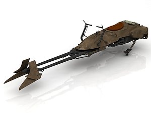 3D star wars vehicle concept bike model