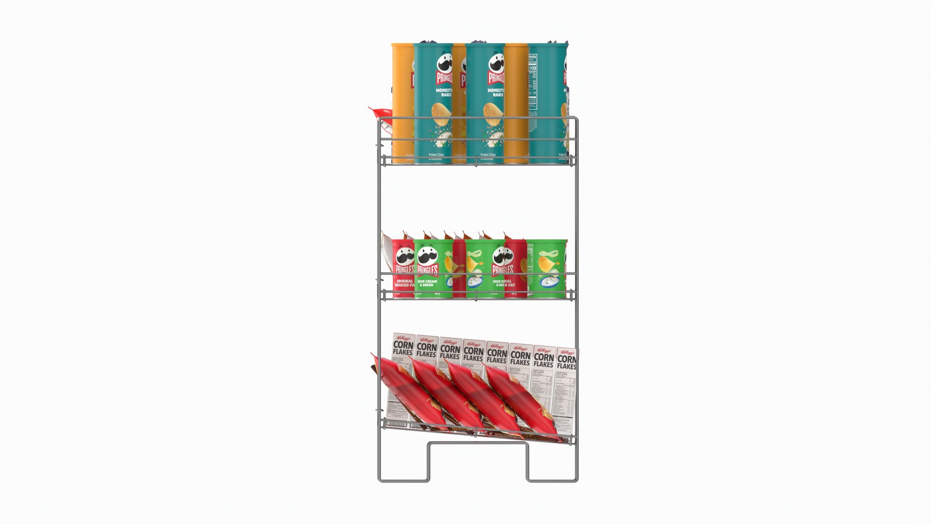 3D Store Wire Snack Shelf And Chip Rack - TurboSquid 2248322