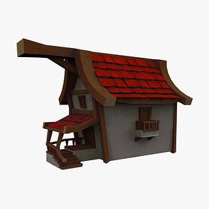 Stylized Cartoon House - Low poly mobile-desktop game ready Unity and Unreal