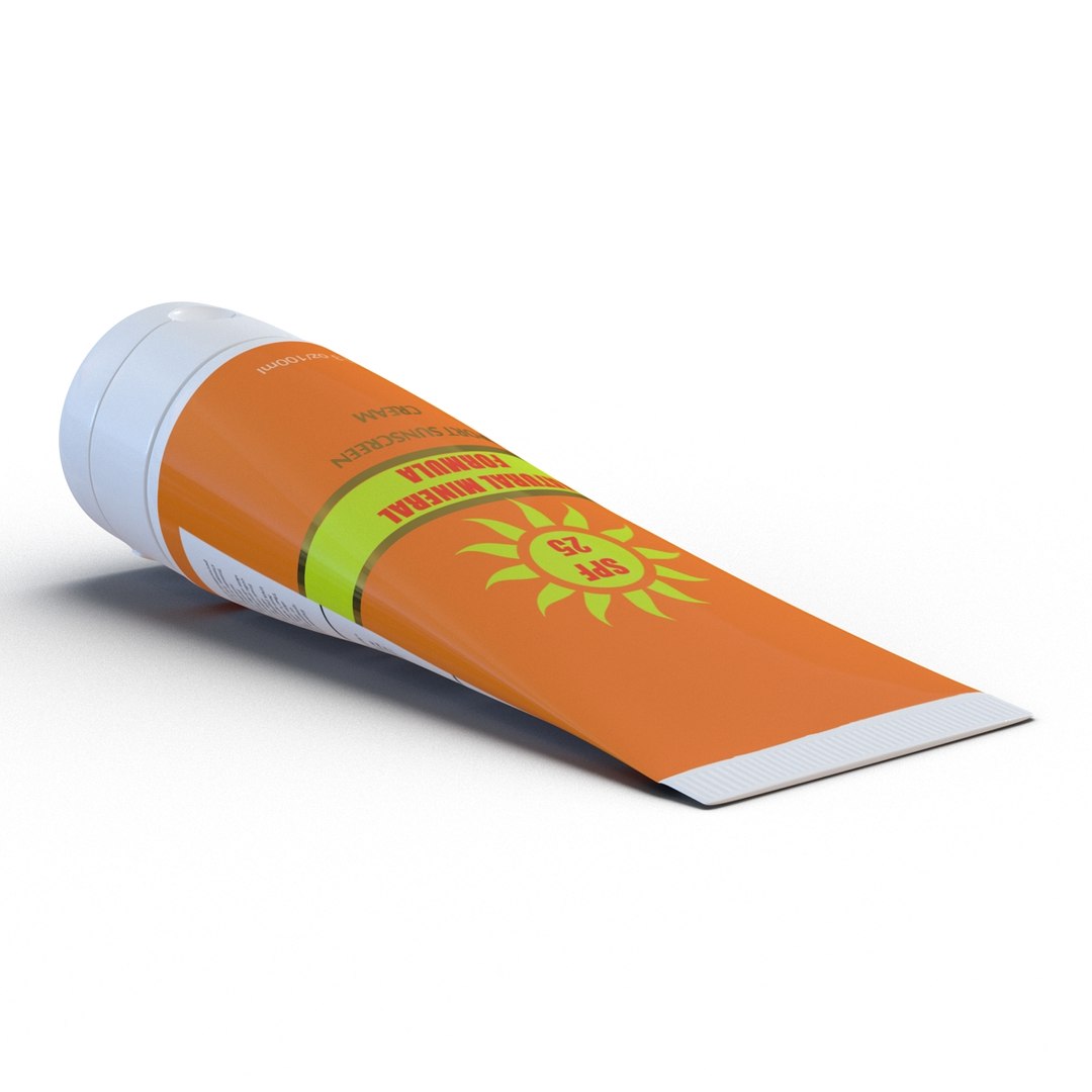 3d Sunscreen Tube Generic Model
