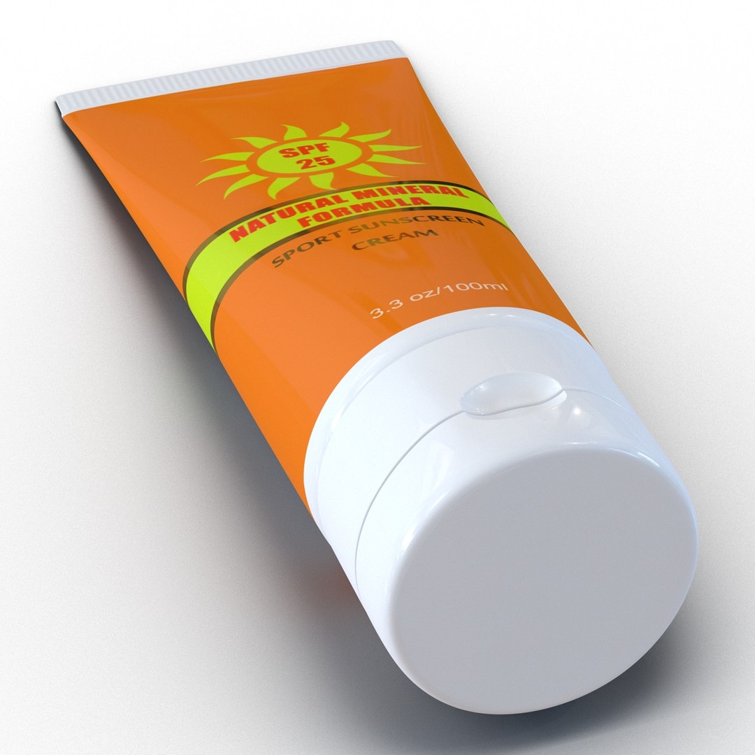 3d Sunscreen Tube Generic Model