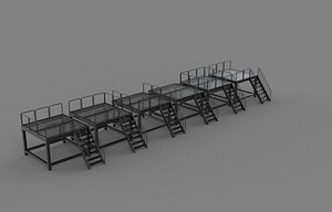 Modular catwalk 3D model 3D model