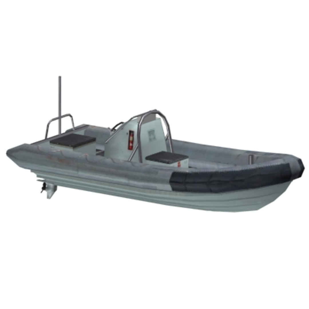 Rigid Hull Inflatable Boat 3d Model