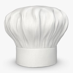 3d Realistic Chef Hat White