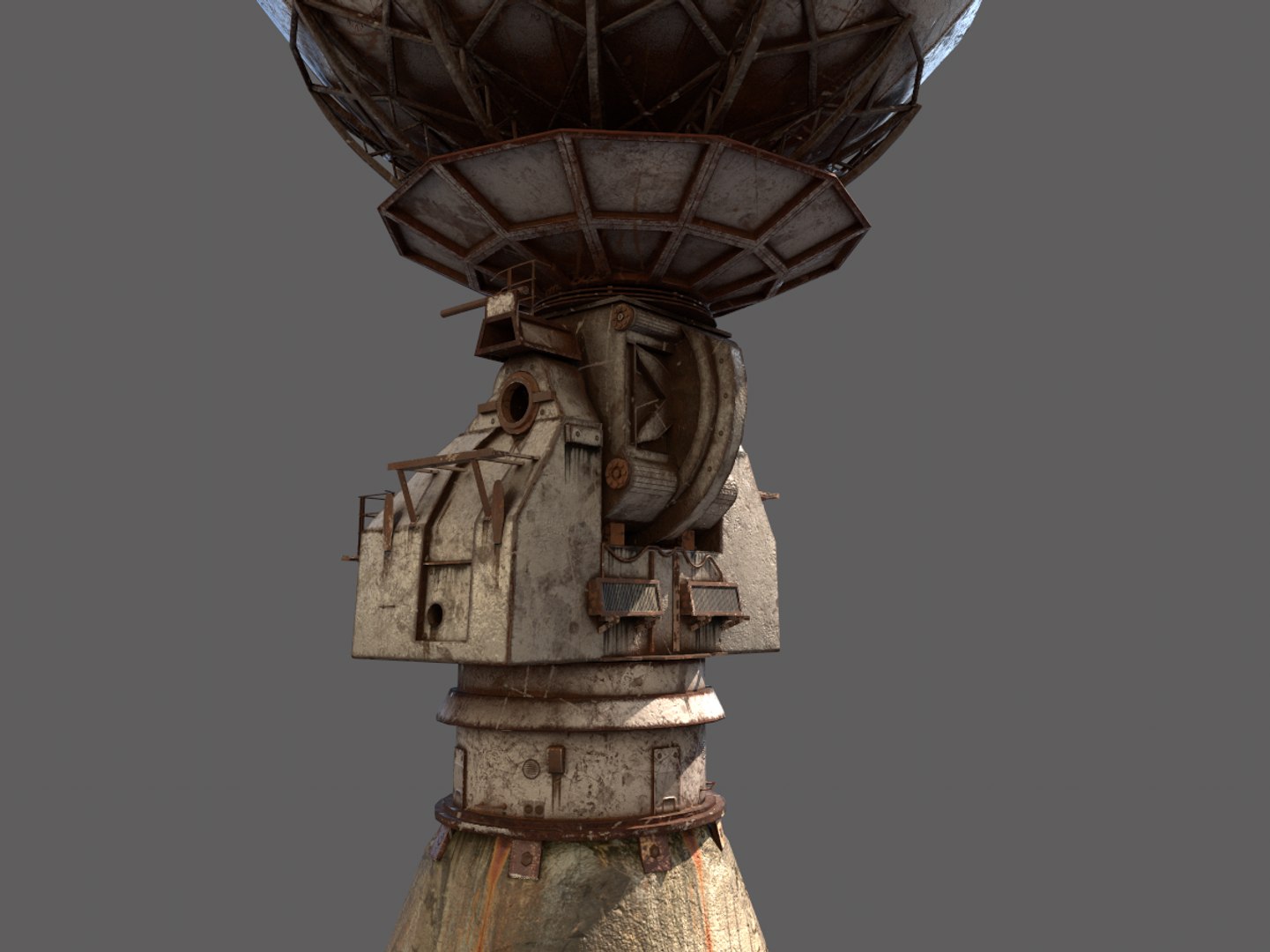 Old Radar Satellite Dish 3D Model - TurboSquid 1781493