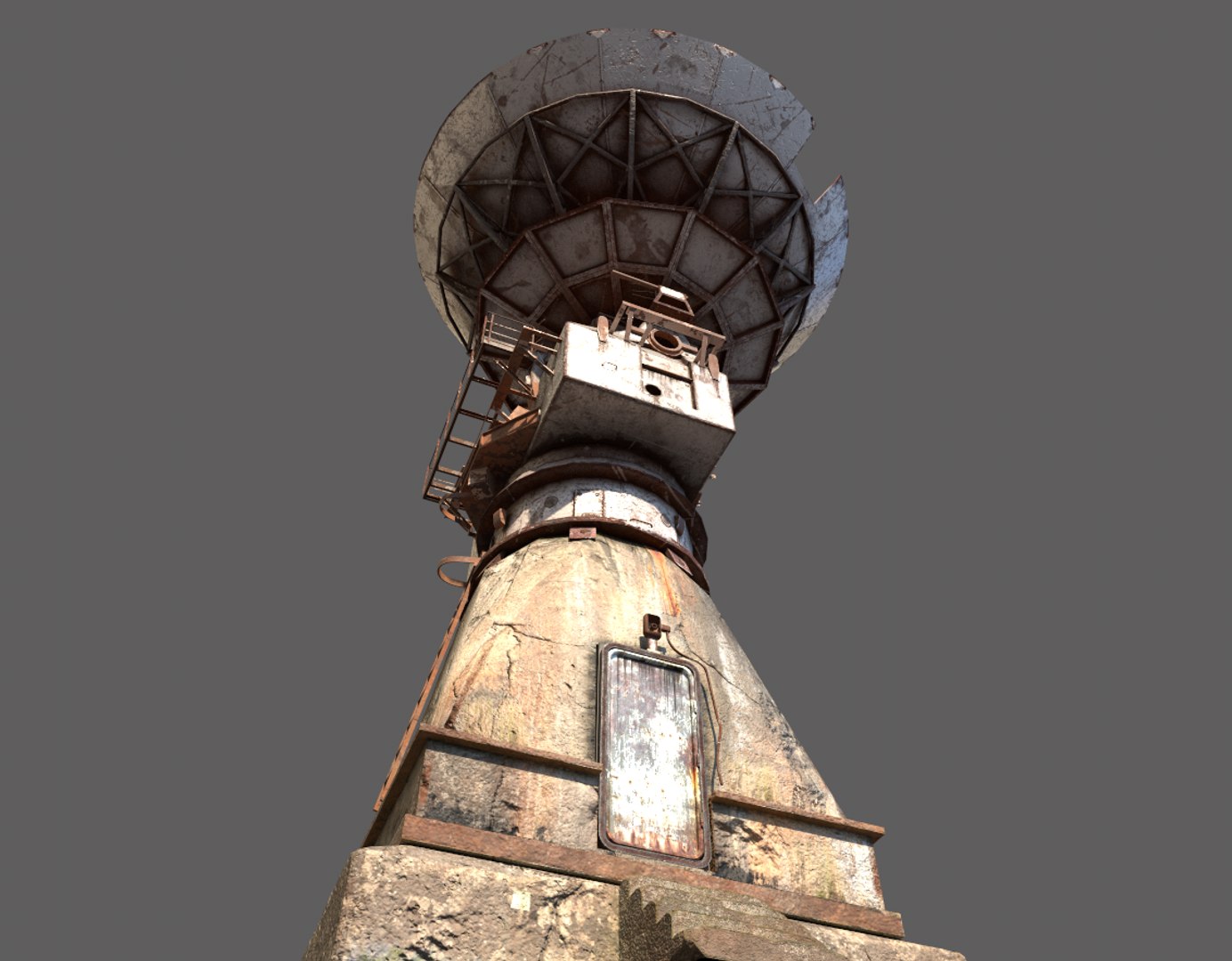 Old Radar Satellite Dish 3D Model - TurboSquid 1781493