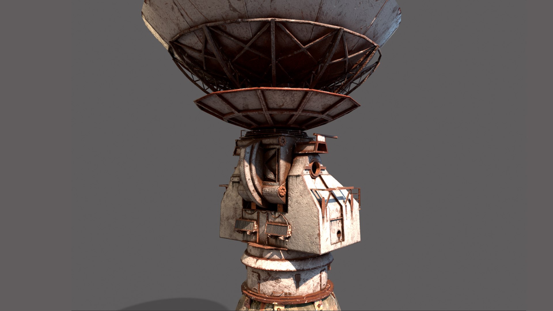 Old Radar Satellite Dish 3D Model - TurboSquid 1781493