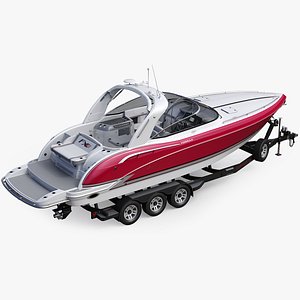 3D Formula 350FX Luxury Sport Boat and Trailer