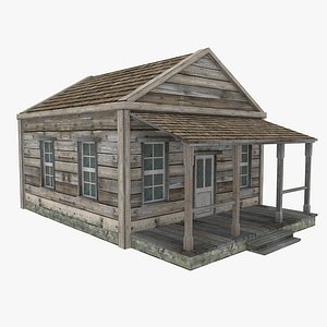 wooden house 3d model