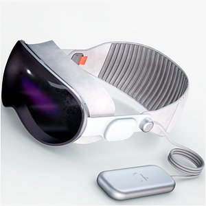 Apple Vision Pro VR Headset PBR 3D model
