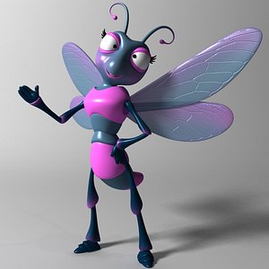 Cartoon Dragonfly RIGGED