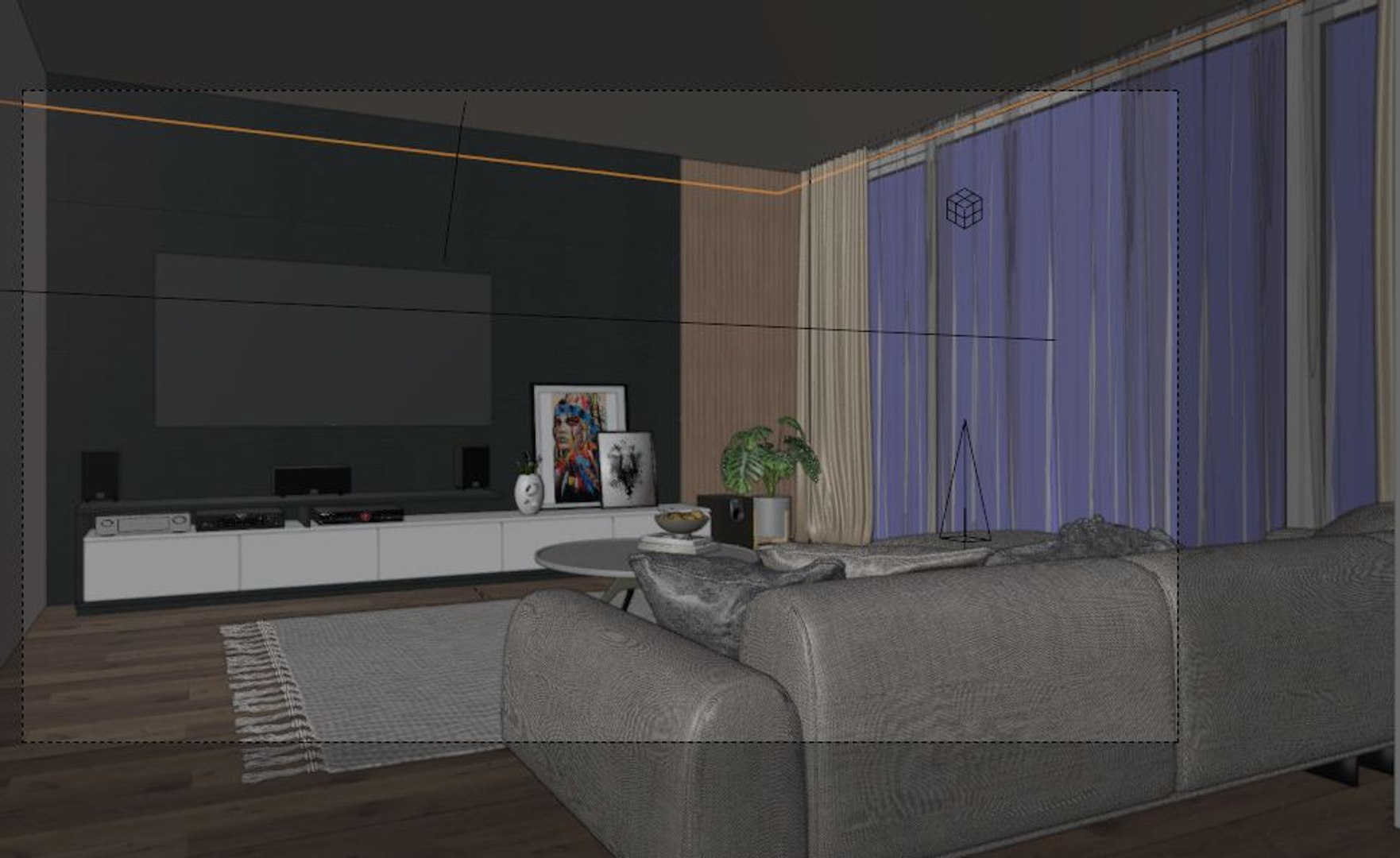 3D Living Room Interior Design - TurboSquid 2271071