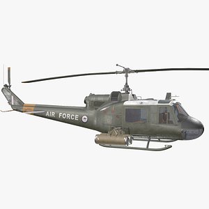 Bell UH-1C Iroquois Australia RAAF Basic Animation --318--