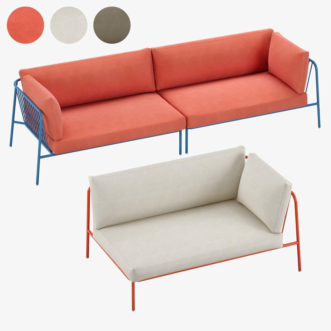 3D Pedrali Nolita Sofa Type 1 model TurboSquid 2042187