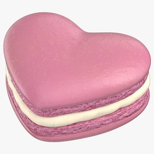 heart macaron 3D
