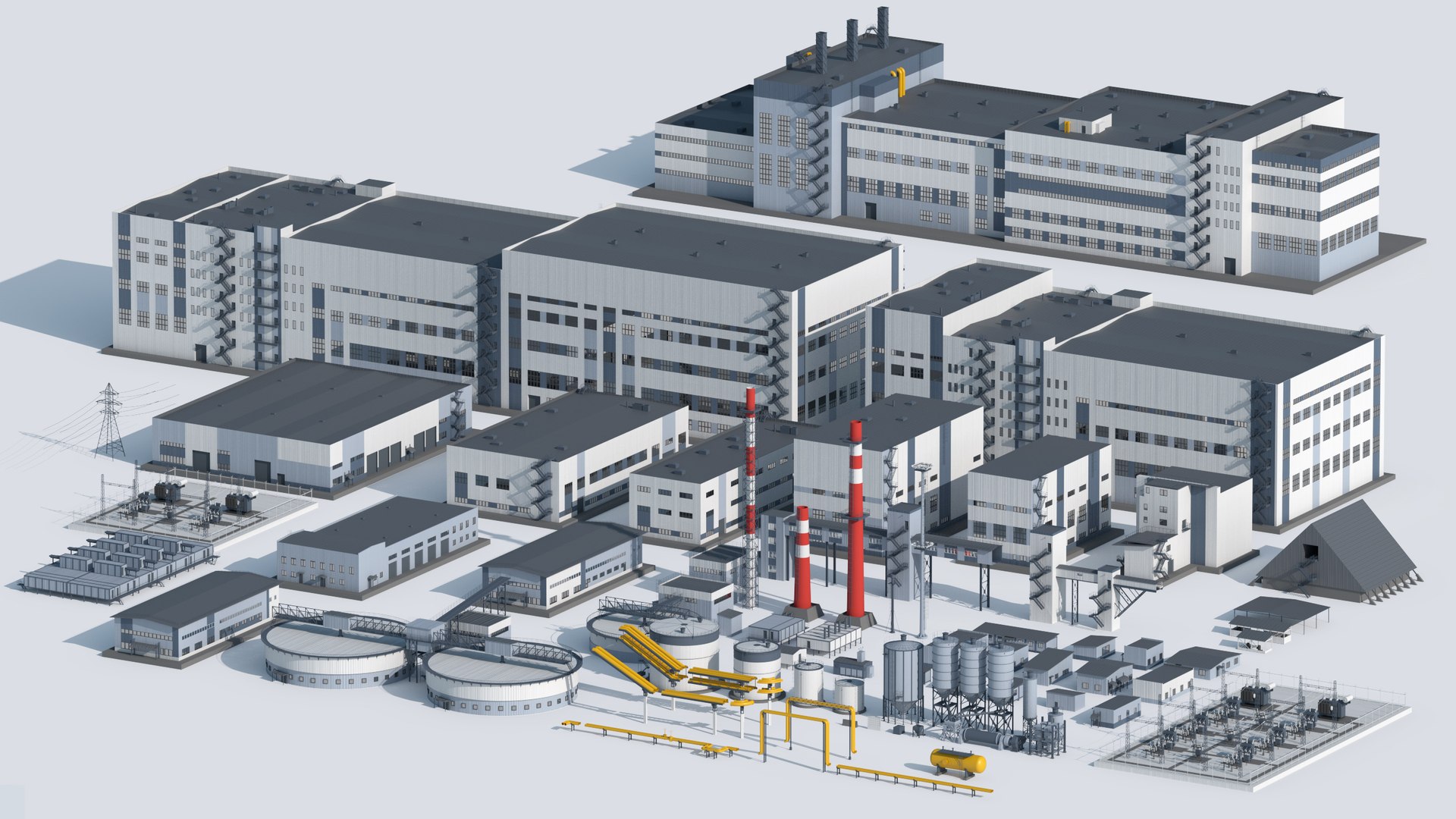 3D Factory Unit - TurboSquid 1425800