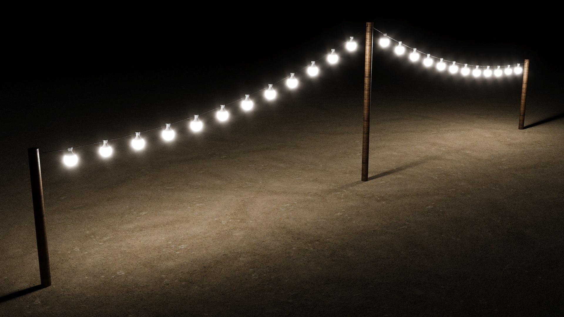 Light Bulb String Low-poly 3D - TurboSquid 2172526